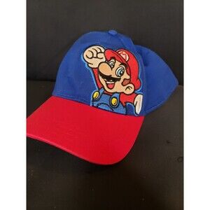Super Mario Brothers Blue and Red Mario Adjustable Cap Size 4-16